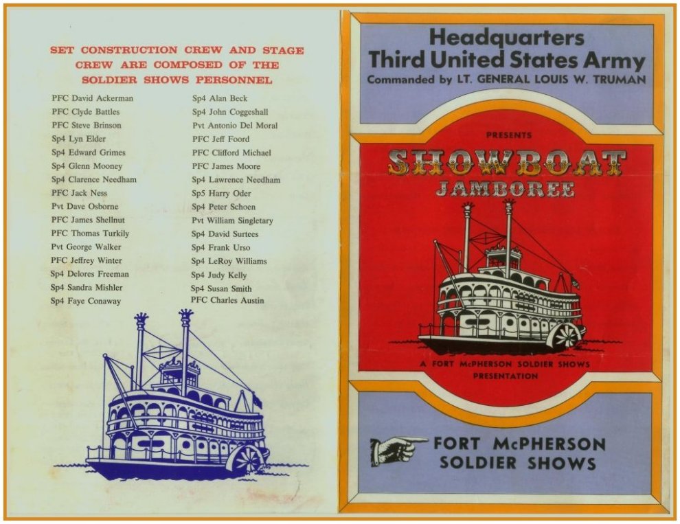 Showboat program pages 1 and 4